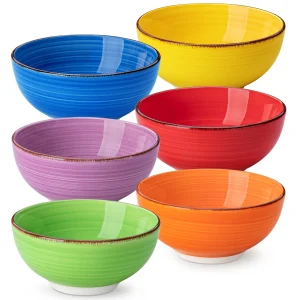 6-Piece 380ML/820ML Porcelain Vintage Handpainted Ceramic Bowl Set