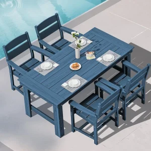 Dining Set All-Weather Table & 4 Chairs