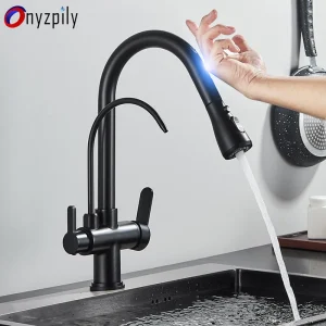 Black Touch/NO Sensor Kitchen Faucet